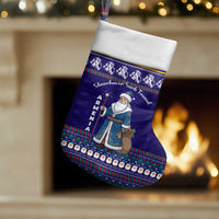 Armenia Christmas Stocking with Santa Claus Shnorhavor Surb Tsnund and Gift Bag Pattern - Wonder Print Shop