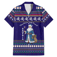 Armenia Christmas Family Matching Mermaid Dress and Hawaiian Shirt with Santa Claus Shnorhavor Surb Tsnund and Gift Bag Pattern - Wonder Print Shop