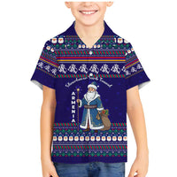 Armenia Christmas Family Matching Mermaid Dress and Hawaiian Shirt with Santa Claus Shnorhavor Surb Tsnund and Gift Bag Pattern - Wonder Print Shop