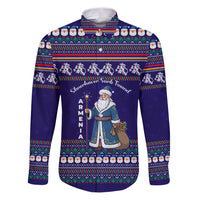 Armenia Christmas Family Matching Puletasi and Hawaiian Shirt with Santa Claus Shnorhavor Surb Tsnund and Gift Bag Pattern - Wonder Print Shop