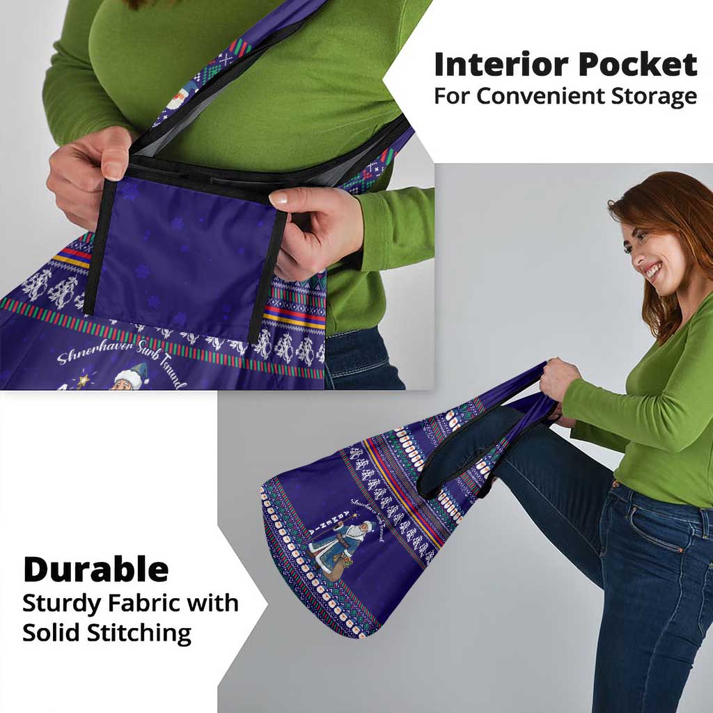 Armenia Christmas Grocery Bag with Santa Claus Shnorhavor Surb Tsnund and Gift Bag Pattern - Wonder Print Shop