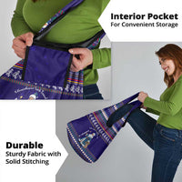 Armenia Christmas Grocery Bag with Santa Claus Shnorhavor Surb Tsnund and Gift Bag Pattern - Wonder Print Shop