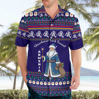 Armenia Christmas Hawaiian Shirt with Santa Claus Shnorhavor Surb Tsnund and Gift Bag Pattern - Wonder Print Shop