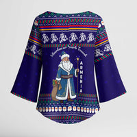 Armenia Christmas Kimono Sleeve Blouse with Santa Claus Shnorhavor Surb Tsnund and Gift Bag Pattern - Wonder Print Shop