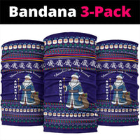 Armenia Christmas Neck Gaiter with Santa Claus Shnorhavor Surb Tsnund and Gift Bag Pattern - Wonder Print Shop
