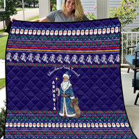 Armenia Christmas Quilt with Santa Claus Shnorhavor Surb Tsnund and Gift Bag Pattern - Wonder Print Shop