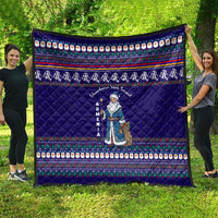 Armenia Christmas Quilt with Santa Claus Shnorhavor Surb Tsnund and Gift Bag Pattern - Wonder Print Shop