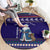 Armenia Christmas Round Carpet with Santa Claus Shnorhavor Surb Tsnund and Gift Bag Pattern - Wonder Print Shop