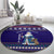 Armenia Christmas Round Carpet with Santa Claus Shnorhavor Surb Tsnund and Gift Bag Pattern - Wonder Print Shop