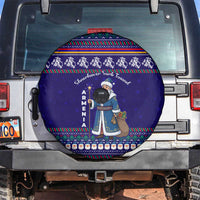 Armenia Christmas Spare Tire Cover with Santa Claus Shnorhavor Surb Tsnund and Gift Bag Pattern - Wonder Print Shop