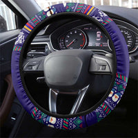 Armenia Christmas Steering Wheel Cover with Santa Claus Shnorhavor Surb Tsnund and Gift Bag Pattern - Wonder Print Shop