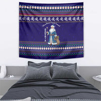 Armenia Christmas Tapestry with Santa Claus Shnorhavor Surb Tsnund and Gift Bag Pattern - Wonder Print Shop