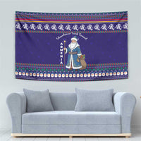 Armenia Christmas Tapestry with Santa Claus Shnorhavor Surb Tsnund and Gift Bag Pattern - Wonder Print Shop