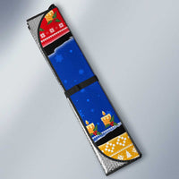 Armenia Christmas Auto Sun Shade with Shnorhavor Surb Tsnund Lions Flag Colors and Coat of Arms - Wonder Print Shop