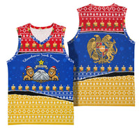 Armenia Christmas Basketball Jersey with Shnorhavor Surb Tsnund Lions Flag Colors and Coat of Arms - Wonder Print Shop
