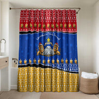 Armenia Christmas Bathroom Set with Shnorhavor Surb Tsnund Lions Flag Colors and Coat of Arms - Wonder Print Shop