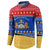 Armenia Christmas Button Sweatshirt with Shnorhavor Surb Tsnund Lions Flag Colors and Coat of Arms - Wonder Print Shop