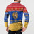 Armenia Christmas Button Sweatshirt with Shnorhavor Surb Tsnund Lions Flag Colors and Coat of Arms - Wonder Print Shop