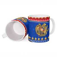Armenia Christmas Ceramic Mug with Shnorhavor Surb Tsnund Lions Flag Colors and Coat of Arms - Wonder Print Shop