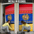 Armenia Christmas Door Cover with Shnorhavor Surb Tsnund Lions Flag Colors and Coat of Arms - Wonder Print Shop