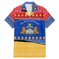 Armenia Christmas Family Matching Mermaid Dress and Hawaiian Shirt with Shnorhavor Surb Tsnund Lions Flag Colors and Coat of Arms - Wonder Print Shop