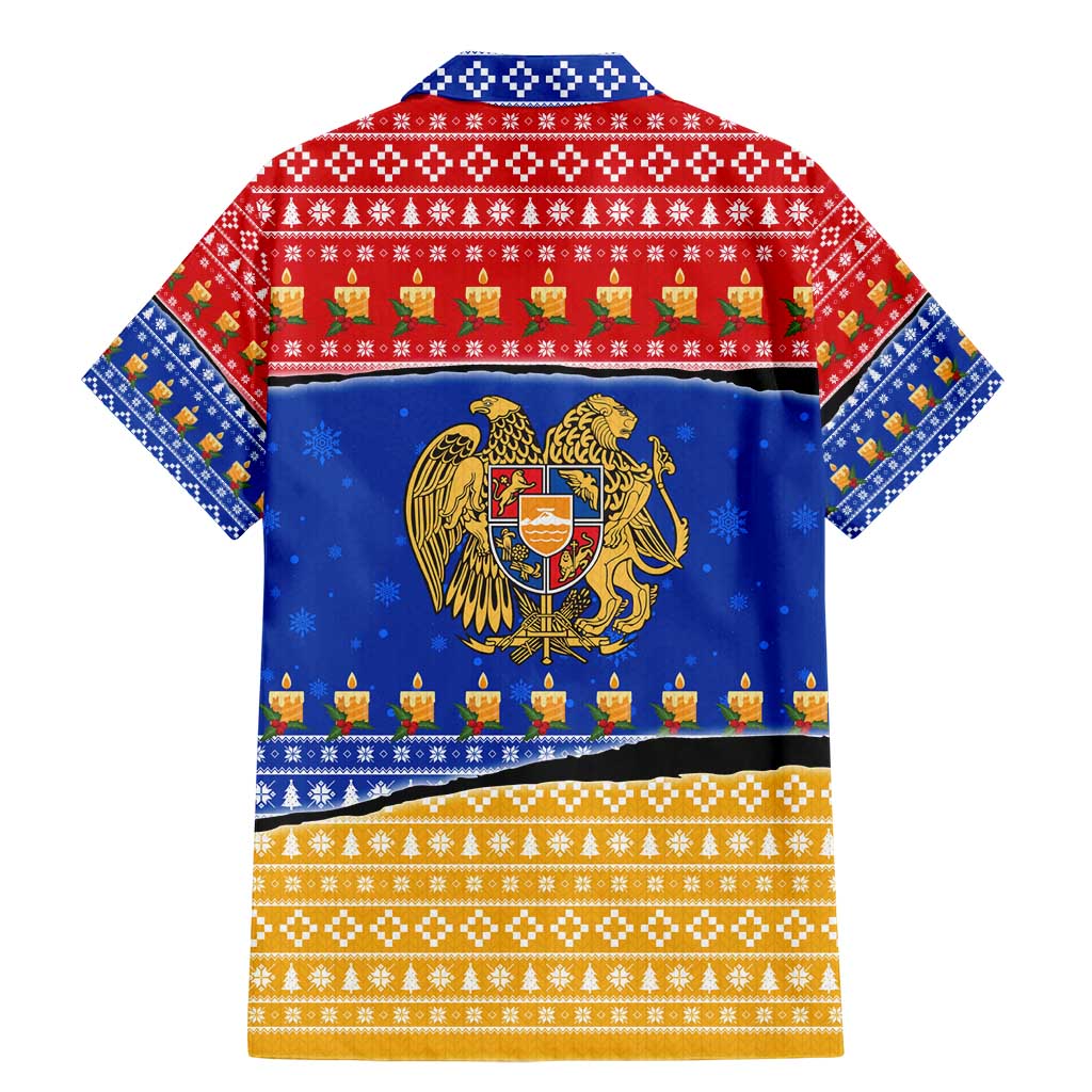 Armenia Christmas Family Matching Mermaid Dress and Hawaiian Shirt with Shnorhavor Surb Tsnund Lions Flag Colors and Coat of Arms - Wonder Print Shop