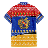 Armenia Christmas Family Matching Mermaid Dress and Hawaiian Shirt with Shnorhavor Surb Tsnund Lions Flag Colors and Coat of Arms - Wonder Print Shop