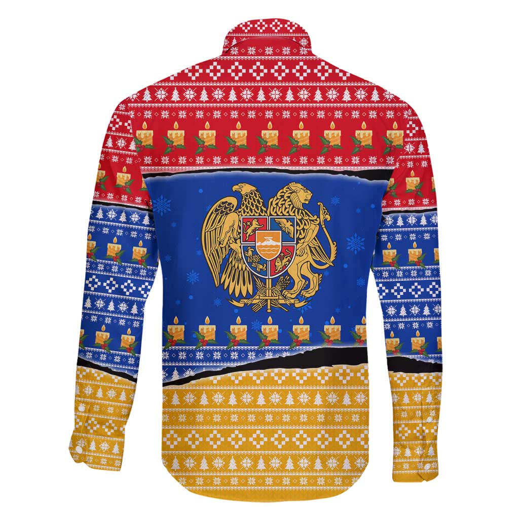 Armenia Christmas Family Matching Mermaid Dress and Hawaiian Shirt with Shnorhavor Surb Tsnund Lions Flag Colors and Coat of Arms - Wonder Print Shop