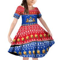 Armenia Christmas Family Matching Off Shoulder Short Dress and Hawaiian Shirt with Shnorhavor Surb Tsnund Lions Flag Colors and Coat of Arms - Wonder Print Shop