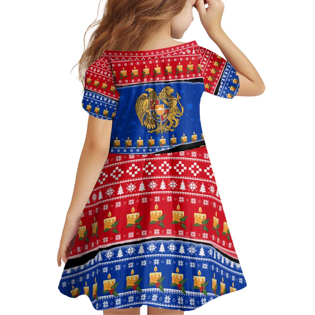 Armenia Christmas Family Matching Off Shoulder Short Dress and Hawaiian Shirt with Shnorhavor Surb Tsnund Lions Flag Colors and Coat of Arms - Wonder Print Shop
