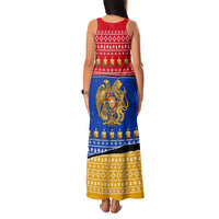 Armenia Christmas Family Matching Tank Maxi Dress and Hawaiian Shirt with Shnorhavor Surb Tsnund Lions Flag Colors and Coat of Arms - Wonder Print Shop
