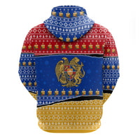 Armenia Christmas Hoodie with Shnorhavor Surb Tsnund Lions Flag Colors and Coat of Arms - Wonder Print Shop
