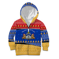 Armenia Christmas Kid Hoodie with Shnorhavor Surb Tsnund Lions Flag Colors and Coat of Arms - Wonder Print Shop