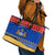 Armenia Christmas Leather Tote Bag with Shnorhavor Surb Tsnund Lions Flag Colors and Coat of Arms - Wonder Print Shop