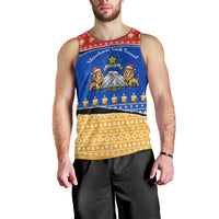 Armenia Christmas Men Tank Top with Shnorhavor Surb Tsnund Lions Flag Colors and Coat of Arms - Wonder Print Shop