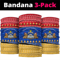 Armenia Christmas Neck Gaiter with Shnorhavor Surb Tsnund Lions Flag Colors and Coat of Arms - Wonder Print Shop