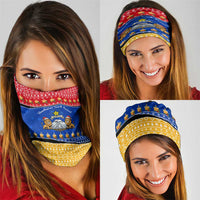 Armenia Christmas Neck Gaiter with Shnorhavor Surb Tsnund Lions Flag Colors and Coat of Arms - Wonder Print Shop