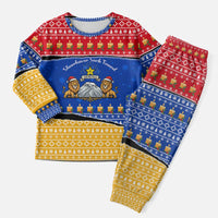 Armenia Christmas Pajama Set with Shnorhavor Surb Tsnund Lions Flag Colors and Coat of Arms - Wonder Print Shop