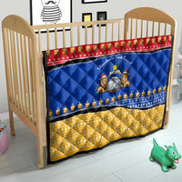 Armenia Christmas Quilt with Shnorhavor Surb Tsnund Lions Flag Colors and Coat of Arms - Wonder Print Shop