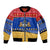 Armenia Christmas Sleeve Zip Bomber Jacket with Shnorhavor Surb Tsnund Lions Flag Colors and Coat of Arms - Wonder Print Shop