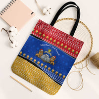 Armenia Christmas Tote Bag with Shnorhavor Surb Tsnund Lions Flag Colors and Coat of Arms - Wonder Print Shop