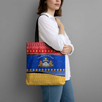 Armenia Christmas Tote Bag with Shnorhavor Surb Tsnund Lions Flag Colors and Coat of Arms - Wonder Print Shop