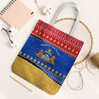 Armenia Christmas Tote Bag with Shnorhavor Surb Tsnund Lions Flag Colors and Coat of Arms - Wonder Print Shop