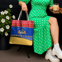 Armenia Christmas Tote Bag with Shnorhavor Surb Tsnund Lions Flag Colors and Coat of Arms - Wonder Print Shop