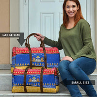 Armenia Christmas Travel Bag with Shnorhavor Surb Tsnund Lions Flag Colors and Coat of Arms - Wonder Print Shop