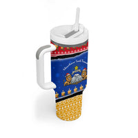 Armenia Christmas Tumbler With Handle with Shnorhavor Surb Tsnund Lions Flag Colors and Coat of Arms - Wonder Print Shop