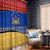 Armenia Christmas Window Curtain with Shnorhavor Surb Tsnund Lions Flag Colors and Coat of Arms - Wonder Print Shop