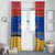 Armenia Christmas Window Curtain with Shnorhavor Surb Tsnund Lions Flag Colors and Coat of Arms - Wonder Print Shop