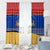 Armenia Christmas Window Curtain with Shnorhavor Surb Tsnund Lions Flag Colors and Coat of Arms - Wonder Print Shop