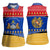 Armenia Christmas Women Sleeveless Polo Shirt with Shnorhavor Surb Tsnund Lions Flag Colors and Coat of Arms - Wonder Print Shop